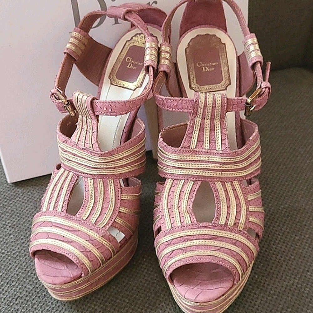 Christian Dior ▪︎  (38) Rose Glamour Sandal Heels - Picture 5 of 16